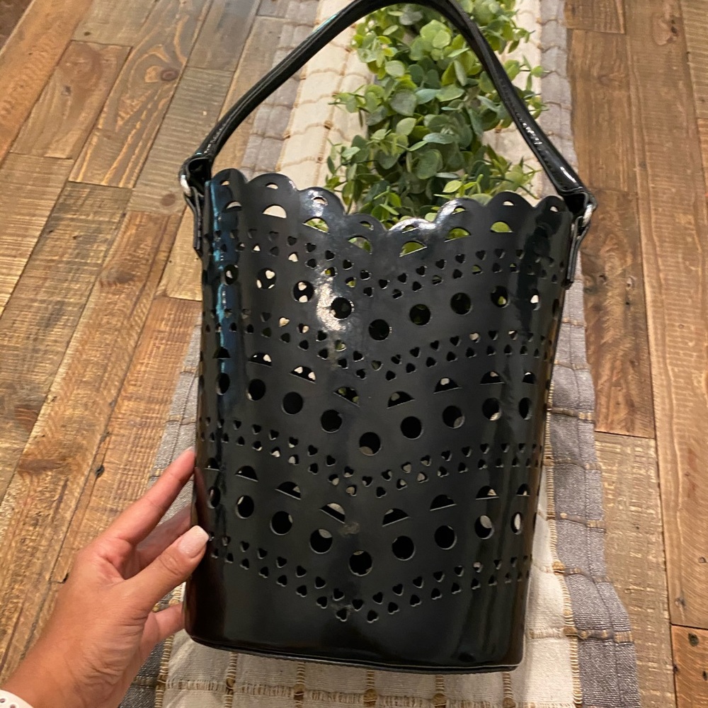 Elegant Black Cutout Women's Bag
